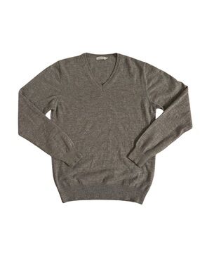 J. Lindeberg Cashmere Blend V-Neck Sweater - Gray